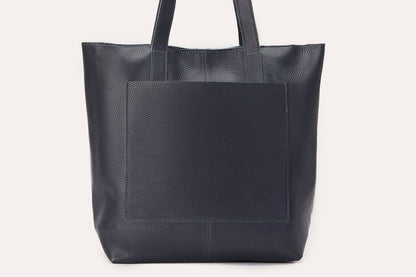 Journalist Style Leather Tote Bag