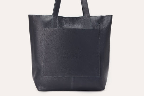 Journalist Style Leather Tote Bag