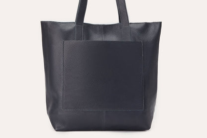 Journalist Style Leather Tote Bag