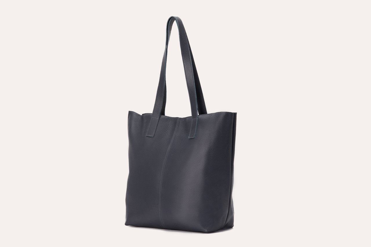 Journalist Style Leather Tote Bag