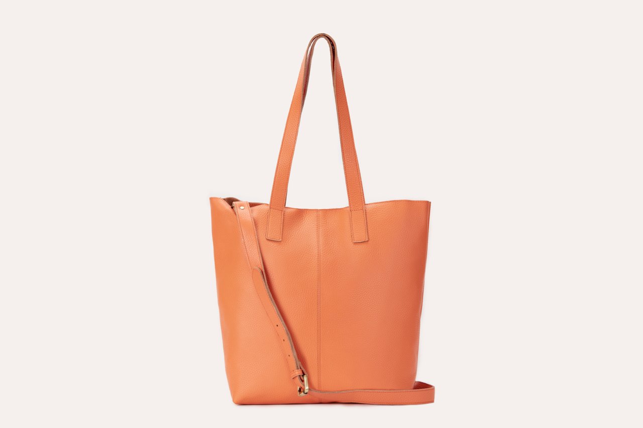 Journalist Style Leather Tote Bag