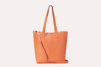 Journalist Style Leather Tote Bag