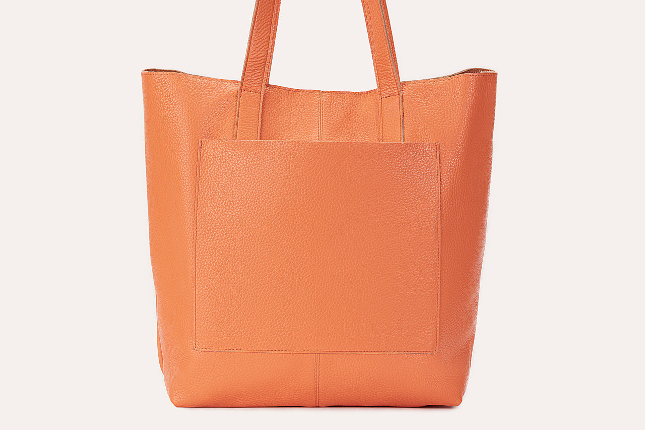 Journalist Style Leather Tote Bag
