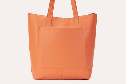Journalist Style Leather Tote Bag