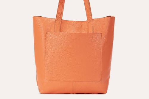 Journalist Style Leather Tote Bag