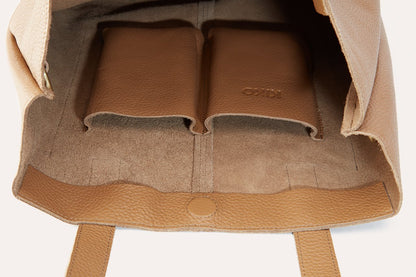 Journalist Style Leather Tote Bag