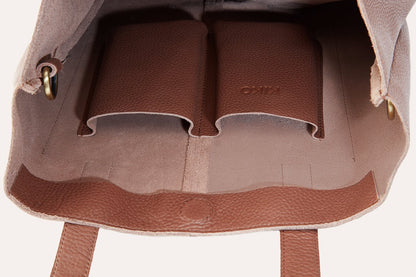 Journalist Style Leather Tote Bag