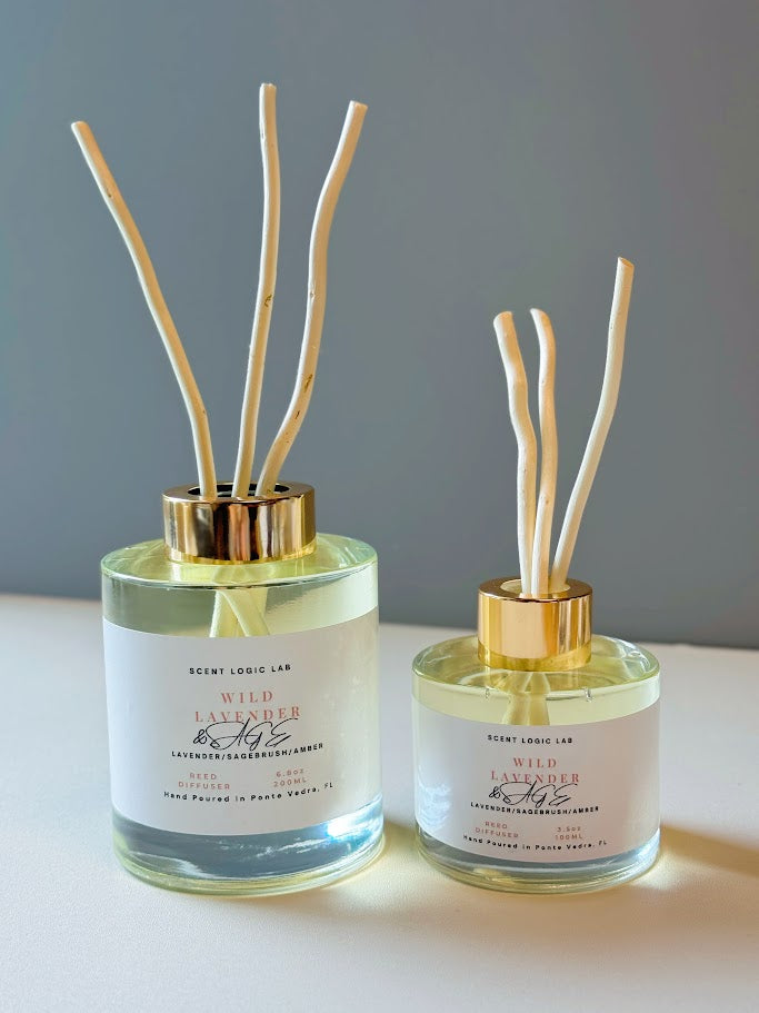 Wild Lavender Reed Diffuser – 100ml & 200ml | Hand-Poured Aroma for
