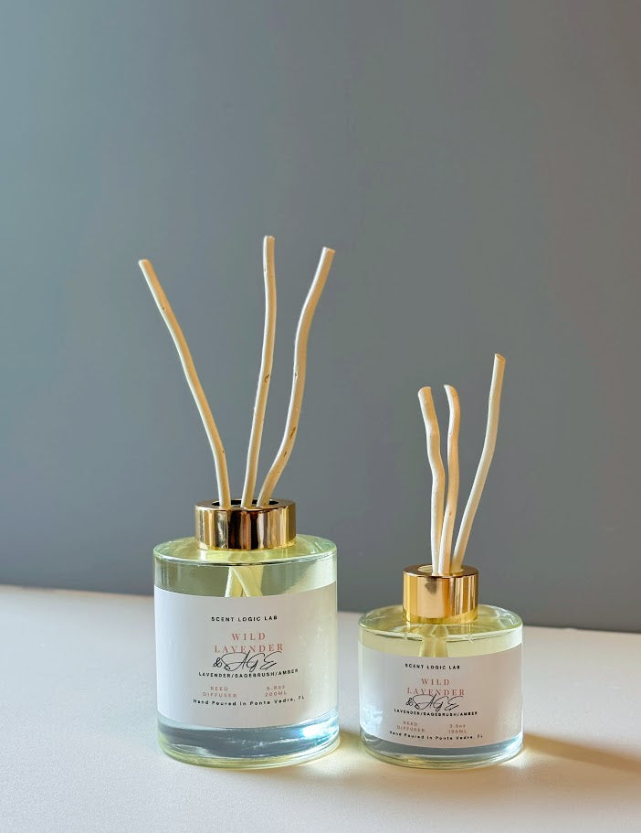 Wild Lavender Reed Diffuser – 100ml & 200ml | Hand-Poured Aroma for