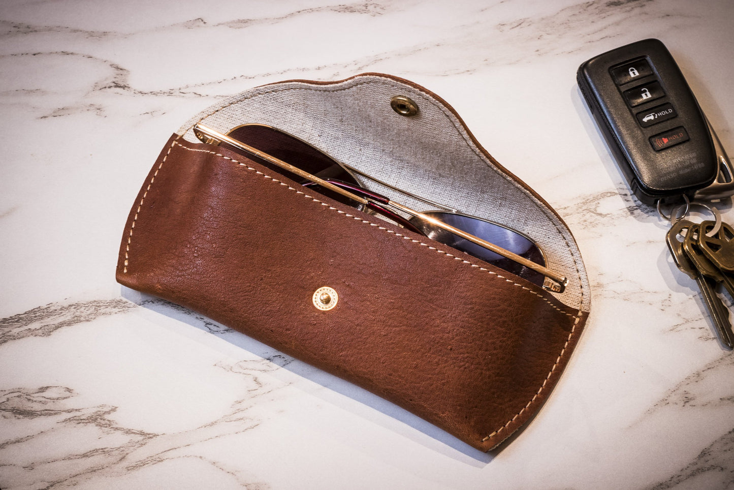 Leather Sunglass Glasses Case Holder