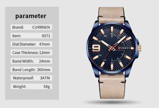 ALLURING CLASSIC LEATHER WATCH