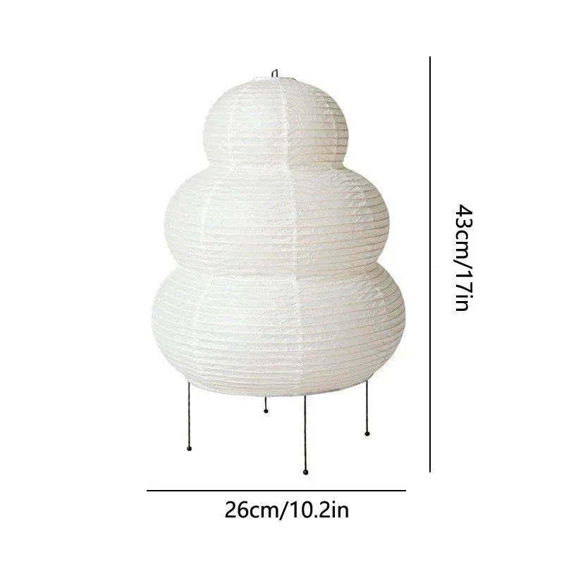 Japanese Design Akari Noguchi Yong Table Lamp White Rice Paper