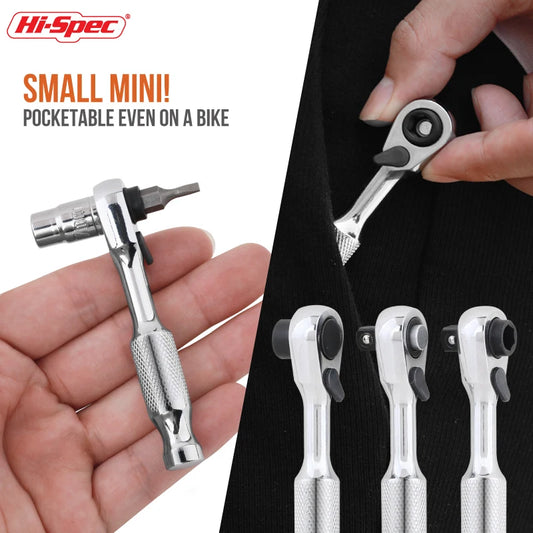 72T Mini Ratchet Socket Wrench Set Double Head Handle with Small Fly