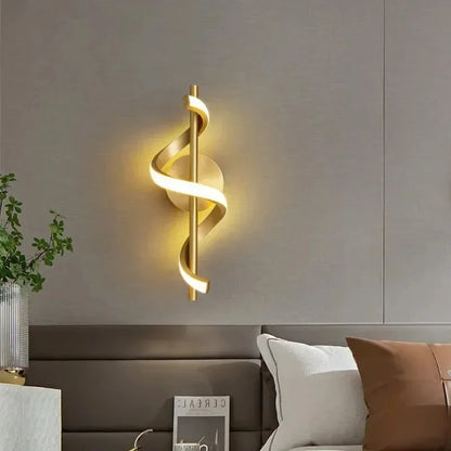 LED Wall Lamp Nordic Bedroom Bedside Minimalist Sconce Black White