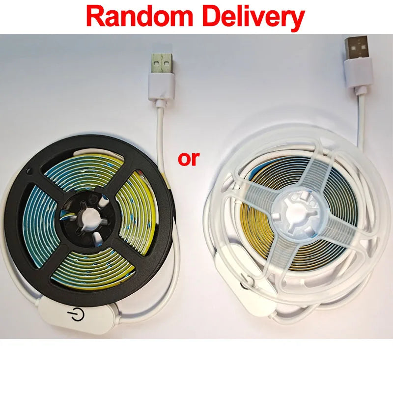 LED Light Strip USB Touch Sensor 5V COB Diode Tape Dimmer Backlight