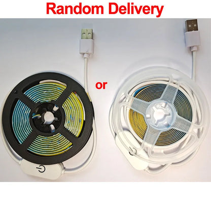 LED Light Strip USB Touch Sensor 5V COB Diode Tape Dimmer Backlight