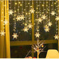 3.2M Christmas Snowflake Curtain String Lights Indoor Christmas Light