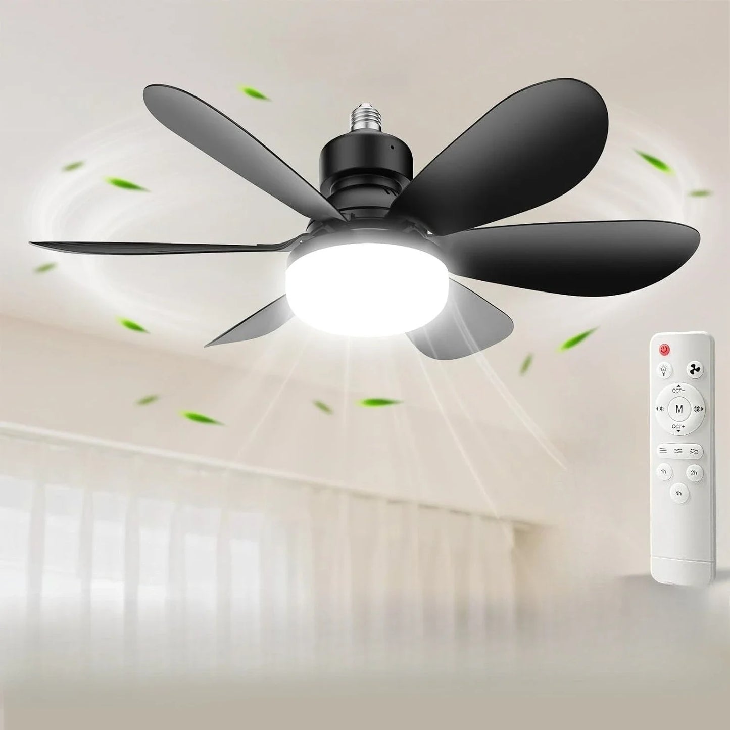 E27 Base LED Ceiling Fan Light with Remote Control 85V-265V Voltage 3