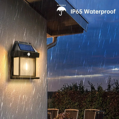Outdoor Solar Tungsten Wall Light with Motion Sensor IP65 Waterproof
