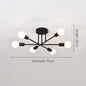 Modern minimalist luxury 6-speed E27 branch chandelier living room