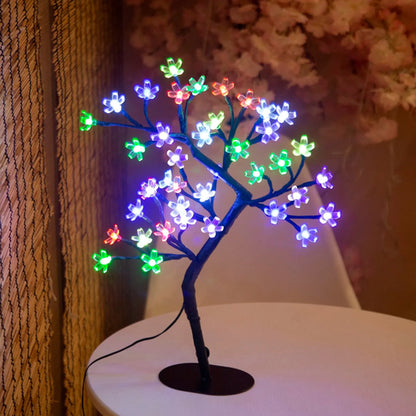 Cherry Blossom Tree Light,17inch 40LED Lighted Tabletop Artificial