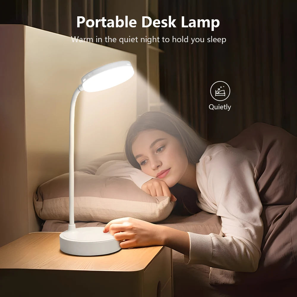 Portable Gooseneck Pipe Desk Lamp LED Rechargeable Waterproof Mood