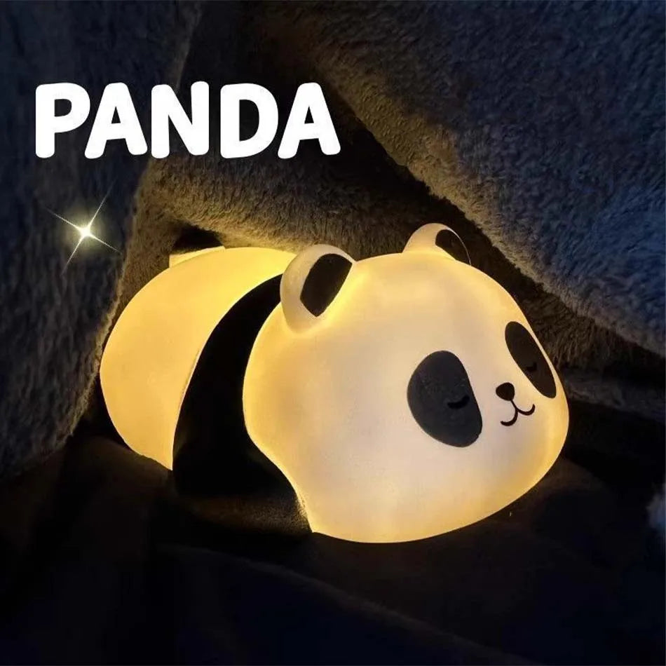 New Panda LED Night Light Living Room Cute Panda Plastic Lamp Bedside