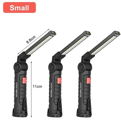 Portable COB LED Work Light USB Rechargeable LED Flashlight Inspection