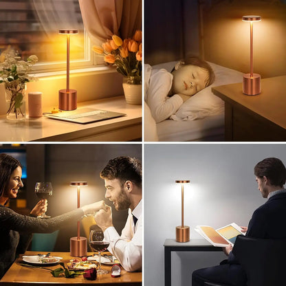 LED Table Lamp Touch Sensor Rechargeable Desktop Night Light Wireless