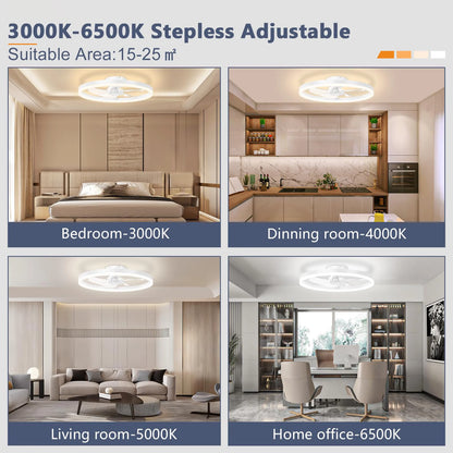 Smart Ceiling Fan with Lights and Remote 6 Speeds Dimmable LED Fan