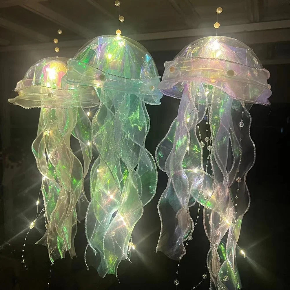 1-6PCS Jellyfish Night Light Lamp Hanging Pendant LED Light Jellyfish
