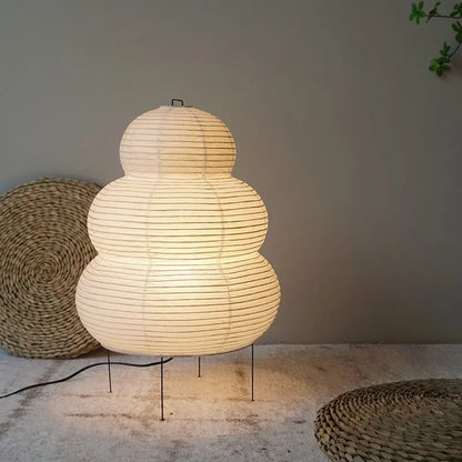 Japanese Design Akari Noguchi Yong Table Lamp White Rice Paper