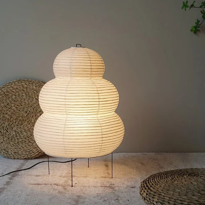 Japanese Design Akari Noguchi Yong Table Lamp White Rice Paper