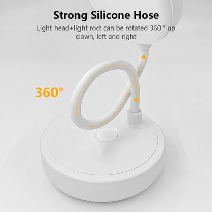 Portable Gooseneck Pipe Desk Lamp LED Rechargeable Waterproof Mood
