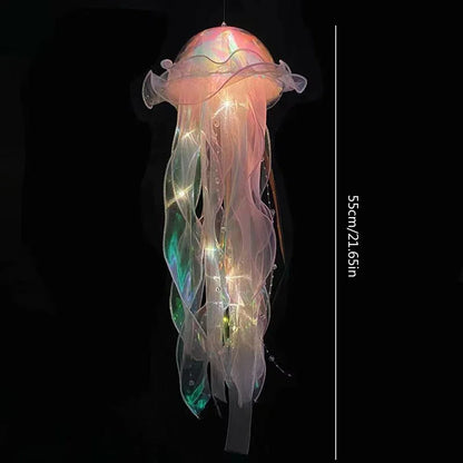 DIY Jellyfish Lantern Under The Sea Colorful Jellyfish Lamp Girl