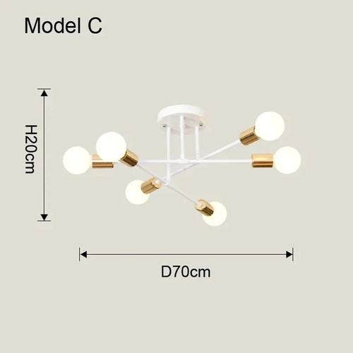 Nordic Minimalist Pendant Light Ceiling Lamp LED Chandelier Suitable