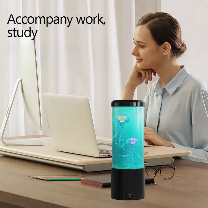 Jellyfish Lava Lamp, Aquarium Ocean Night Lights，7Colors LED Jellyfish