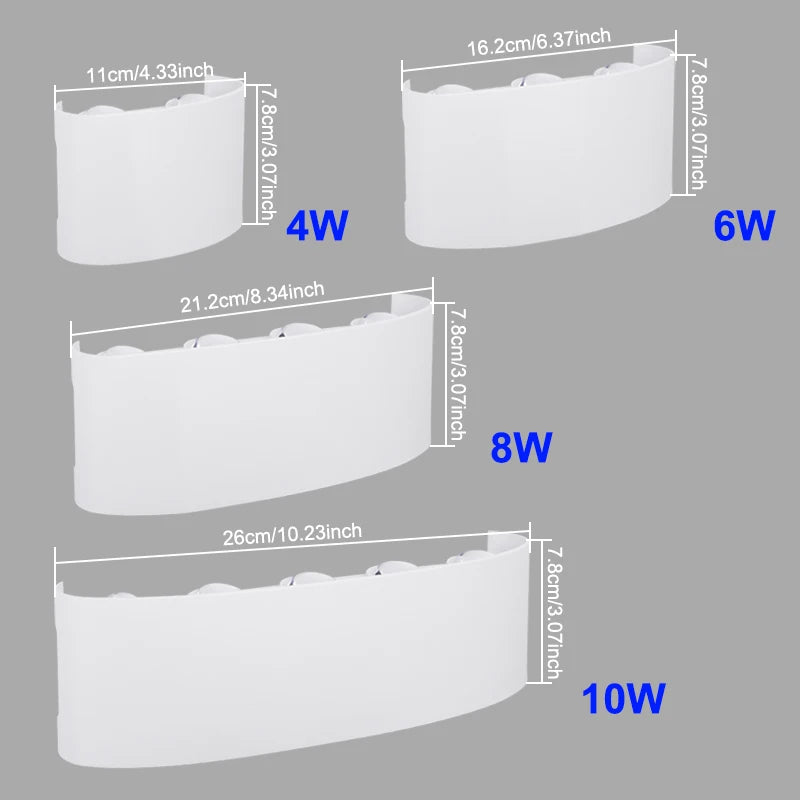 LED Wall Light Waterproof IP65 Outdoor Wall Lamp Garden Porch Light