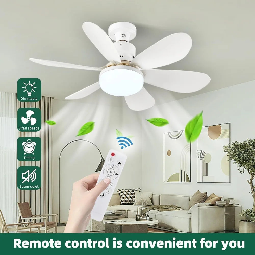 E27 Base LED Ceiling Fan Light with Remote Control 85V-265V Voltage 3