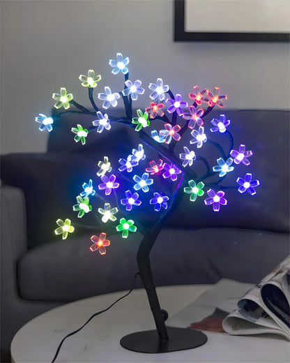 Cherry Blossom Tree Light,17inch 40LED Lighted Tabletop Artificial
