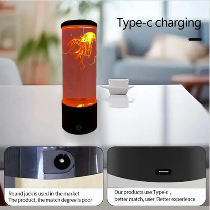 Jellyfish Lava Lamp, Aquarium Ocean Night Lights，7Colors LED Jellyfish