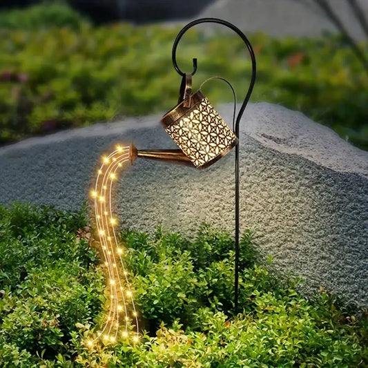 1pc Solar Watering Can Light Outdoor Waterproof Shower Light