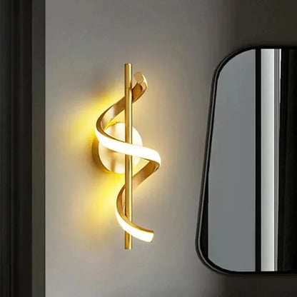 LED Wall Lamp Nordic Bedroom Bedside Minimalist Sconce Black White