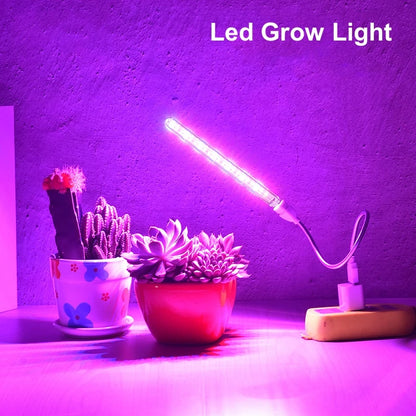 USB 5V LED Grow Light Full Spectrum Plant Lamp with Flexible Hose