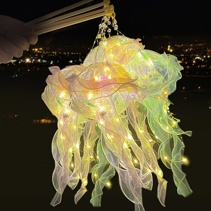 DIY Jellyfish Lantern Under The Sea Colorful Jellyfish Lamp Girl