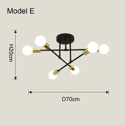 Nordic Minimalist Pendant Light Ceiling Lamp LED Chandelier Suitable