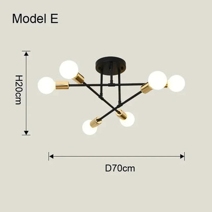 Nordic Minimalist Pendant Light Ceiling Lamp LED Chandelier Suitable