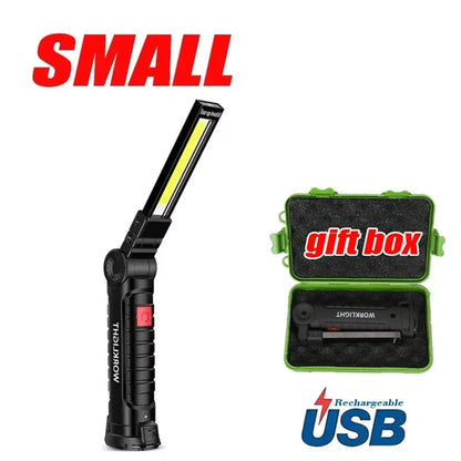 Portable COB LED Work Light USB Rechargeable LED Flashlight Inspection