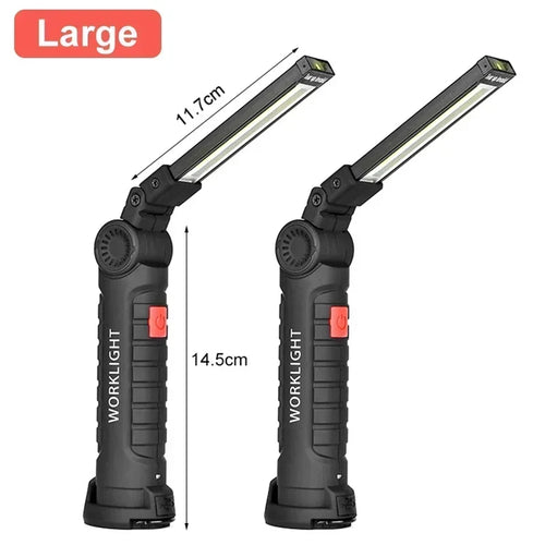 Portable COB LED Work Light USB Rechargeable LED Flashlight Inspection
