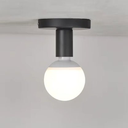 Black/White E27 Lamp Base Modern Nordic Retro Iron lamp Decor For